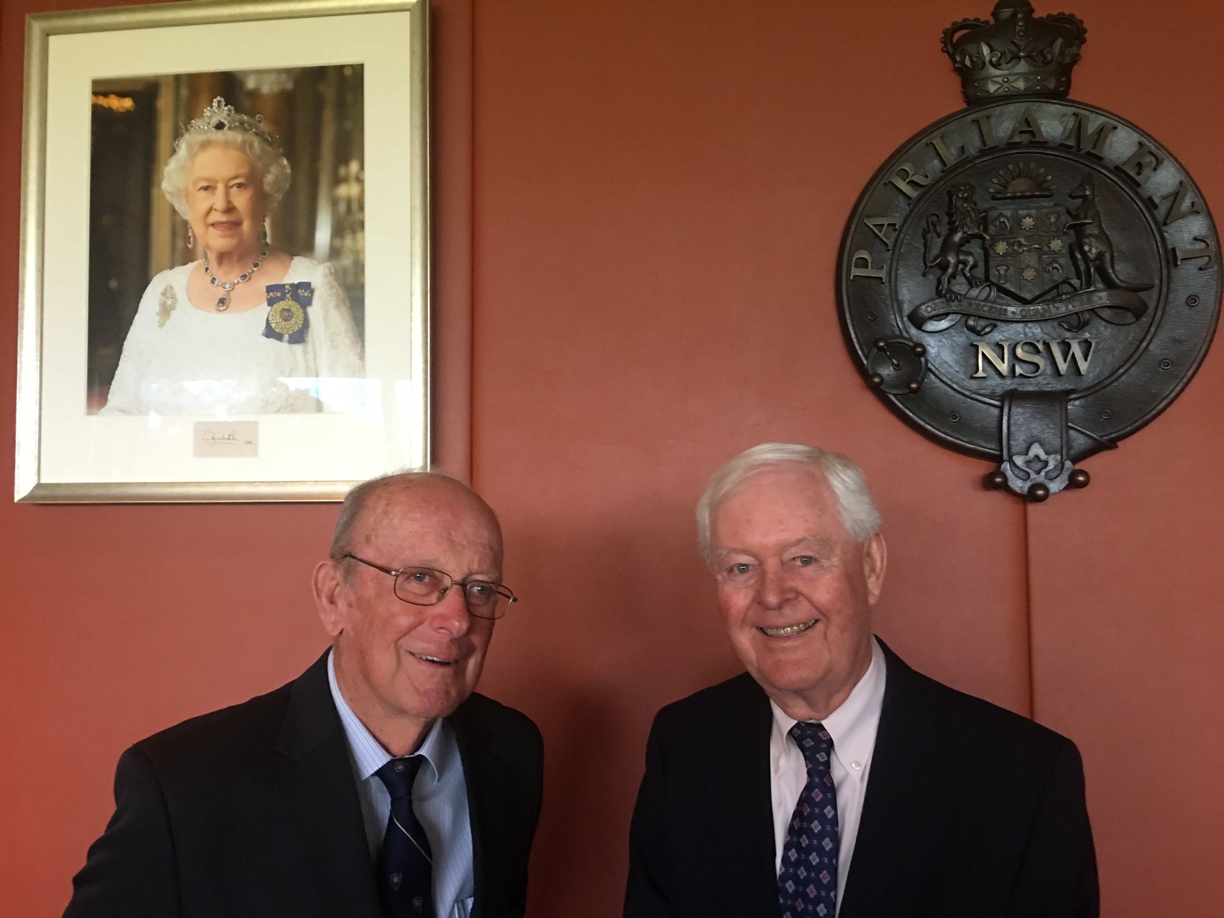 NSW Parliament Ceremony Celebrating 50 Years of Service for Davidson Electorate JPs, Noel Brown and John Randall
