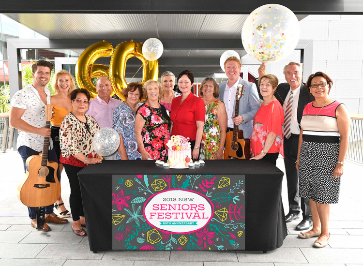 60th Seniors Festival with Minister for Ageing Tanya Davies, Expo Ambassadors, Susie Elelman and Frank Ilfield, Premier’s Gala Concerts performers, Darren Coggan and X Factor finalists Jess & Matt and NSW Seniors