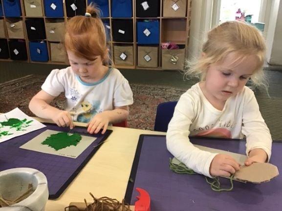 Busy Girls at Preschool