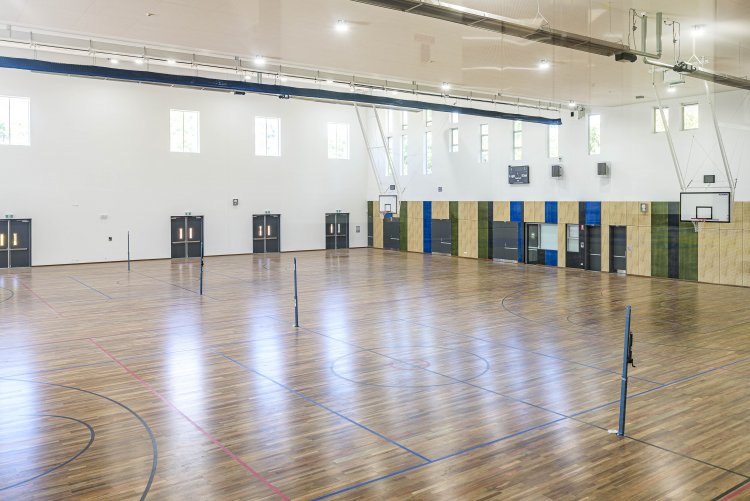 The new indoor courts at the new St Ives High Sports Centre